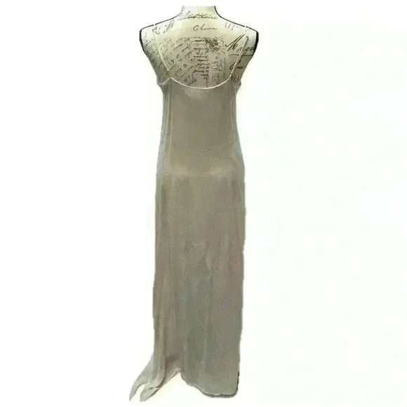 Rory Beca Blush Slip Maxi Dress in Size S with Adjustable Spaghetti Straps - Picture 3 of 8